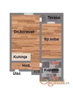 Dvosoban stan u izgradnji, 39m2, Adice. Novi Sad