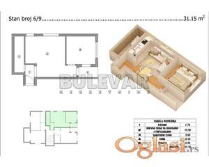 Novogradnja 31m2  Branko Bjegović