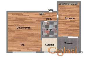 Odličan dvosoban stan na Petrovaradinu!