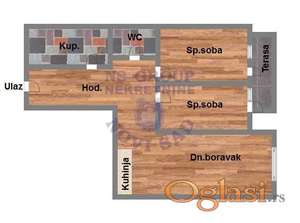 Trosoban stan u Petrovaradinu,66m2