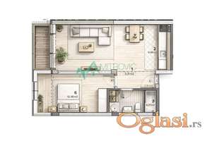 Novi Sad, Telep - Jednoiposoban stan u izgradnji sa povratom PDV - 46m2 