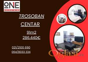 Trosoban,odlican,kompletno renoviran,Centar