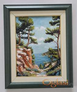 Ulje na platnu - Izmedju stena i mora