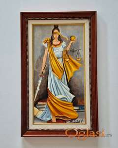 Ulje na platnu - Boginja pravde, prelepa slika!