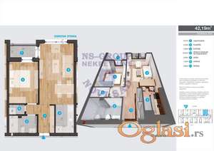Dvosoban, 42m2 Somborski Bulevar