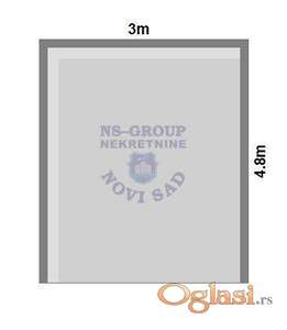 Garazno mesto u suterenu zgrade 14m2