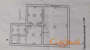 jEDNOSOBAN STAN U SOMORSKOJ ULICI 34m² U PRIZEMLJU