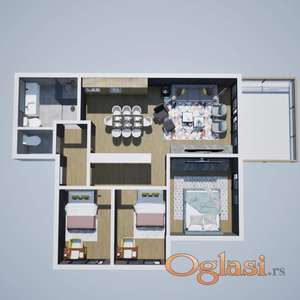 🌟 LUX STAN – 62 m² – PRVI SPRAT – ALIBEGOVAC (NOVI SAD)