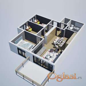 🌟 LUX STAN – 62 m² – PRVI SPRAT – ALIBEGOVAC (NOVI SAD)
