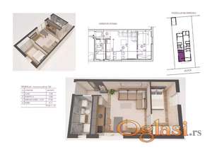 Jednoiposoban stan na prodaju 34m², Adice - Novi Sad