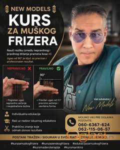 Kurs za Muskog i Zenskog  Frizera Novi Sad New Models World Academy