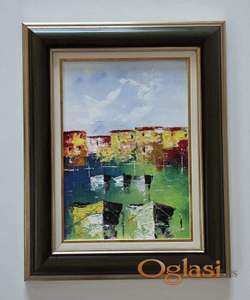 Ulje na platnu - Zelena luka, prelepa slika!