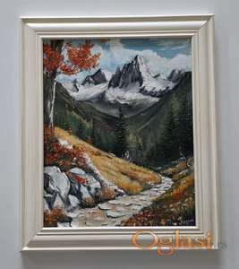 Ulje na platnu - Putic kroz planinu, prelepa slika!