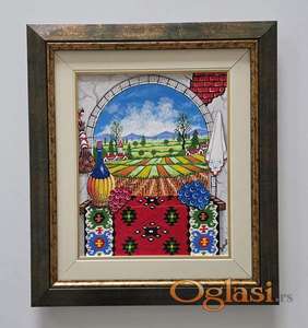 Naiva, ulje na platnu - Zemlja Srbija, prelepo!