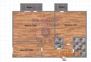 Komforan trosoban stan u izgradnji 72m2