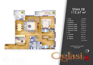 PRELEP CETVOROSOBAN STAN, KVALITETNA GRADNJA, CENTAR NOVOG SADA