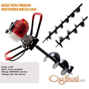 Bušač rupa MasterMax®️ 5,2 KS + 3 Burgije