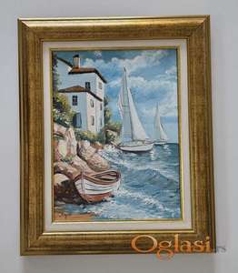 Ulje na platnu - Talas koji dolazi, prelepo!