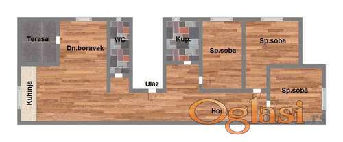 Troiposoban, 74m2 Klisa