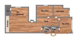 Odličan četvorosoban stan u izgradnji na Alibegovcu, 70m2.