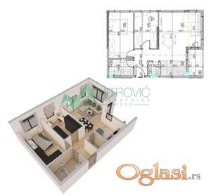 Sremska Kamenica - Kvalitetna zgrada - stanovi od 28m2 do 130 m2 