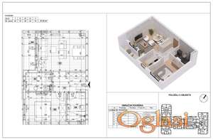 Dvosoban stan 49 m², Telep, 1. sprat! Sa pdv-om!
