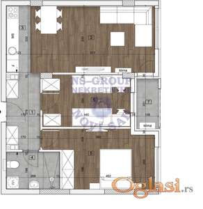 Trosoban stan u izgradnji 62m2.