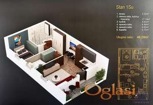Stan PETROVARADIN,ALIBEGOVAC,kv: 47, € 73000, ID: 1019366
