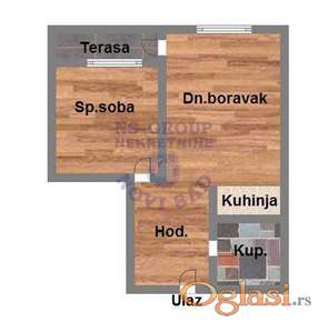 Dvosoban stan na Bulevaru Patrijarha Pavla, 43m2