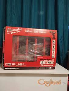 Novo, extra cena! 250 EUR Milwaukee akumulatorska bušilica + set od 50 delova