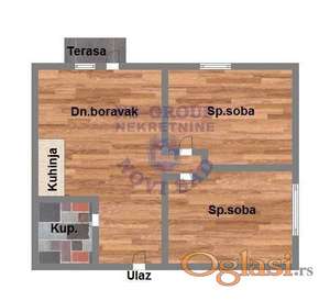 Trosoban 53m2 Veternik