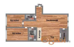 Trosoban 62m2 Sajam