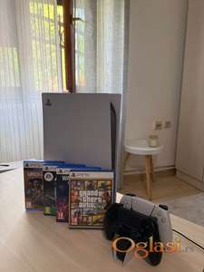 Ps5+dva dzojstika+punjac za njih