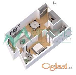 Petrovaradin, Novi Majur - Jednoiposoban stan 45 m2 