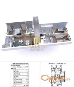 Četvorosoban stan u izgradnji - 86m2