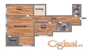 Dvoiposoban stan 61m2 Bulevar Patrijarha Pavla