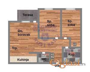Trosoban 58m2 Bulevar Patrijarha Pavla