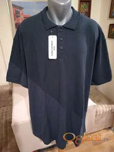 Kvalitetna muska pamucna majica sa kragnom Fashion u velikom broju 4XL Tamno-siva Novo