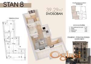 Novogradnja! Centar - dvosoban stan - sa pdv-om!