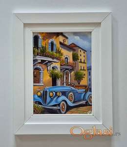 Ulje na platnu - Stari automobil