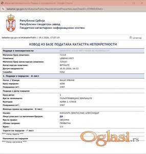 Hit ponuda- Plac 24 ara kod Niša (Vrtište) POVOLJNO