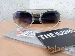 Ray Ban Double Bridge RB3647N Gold/Blue