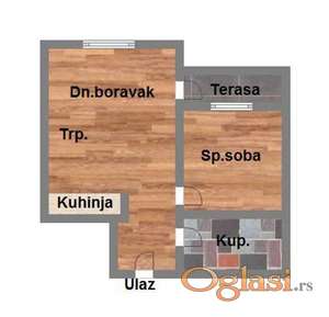 Dvosoban, 40m2 Nova Detelinara