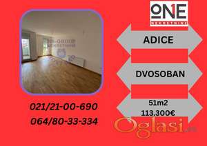 Odličan dvosoban stan na samom početku Adica.