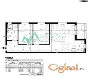 ADICE 55,5 m2 DVOIPOSOBAN STAN 