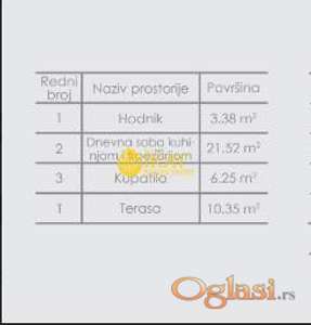 Novi Banovci 41,50m2 sa terasom, lux gradnja + pdv ID#5195