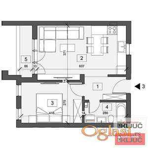 ADICE, 44m2, Dvosoban sa pdv, Izgradnja