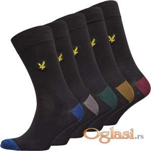 Lyle And Scott Vintage Mens Graham Five Pack Socks - 2 boje