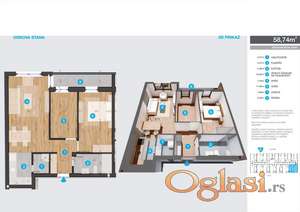 Stan BUl.P.Pavla 59 m2