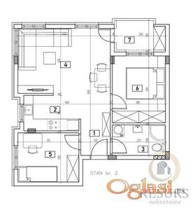 <p>TROSOBAN STAN U IZGRADNJI SA POVRATOM PDV-A, ADICE